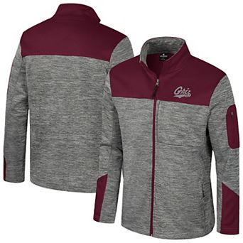 Men's Colosseum Gray/Maroon Montana Grizzlies Guard Full-Zip Jacket