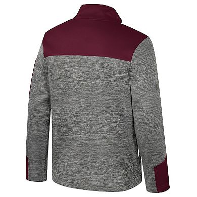 Men's Colosseum Gray/Maroon Montana Grizzlies Guard Full-Zip Jacket
