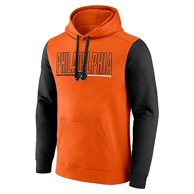Men's Logo Athletic Orange Philadelphia Flyers Deliver Fleece Pullover Hoodie