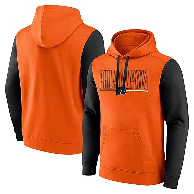 Men's Logo Athletic Orange Philadelphia Flyers Deliver Fleece Pullover Hoodie