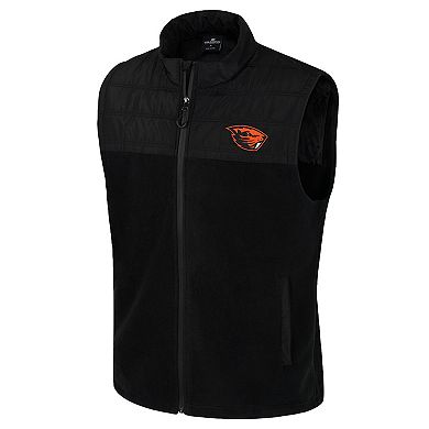 Men's Colosseum Black Oregon State Beavers Block The Sun Full-Zip Vest