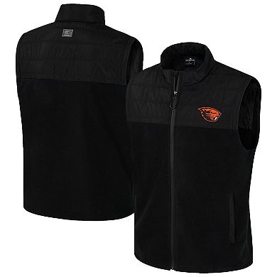 Men's Colosseum Black Oregon State Beavers Block The Sun Full-Zip Vest
