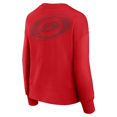 Women's Fanatics Red Carolina Hurricanes Elements Flow Pullover Sweatshirt