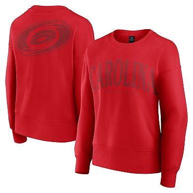 Women's Fanatics Red Carolina Hurricanes Elements Flow Pullover Sweatshirt