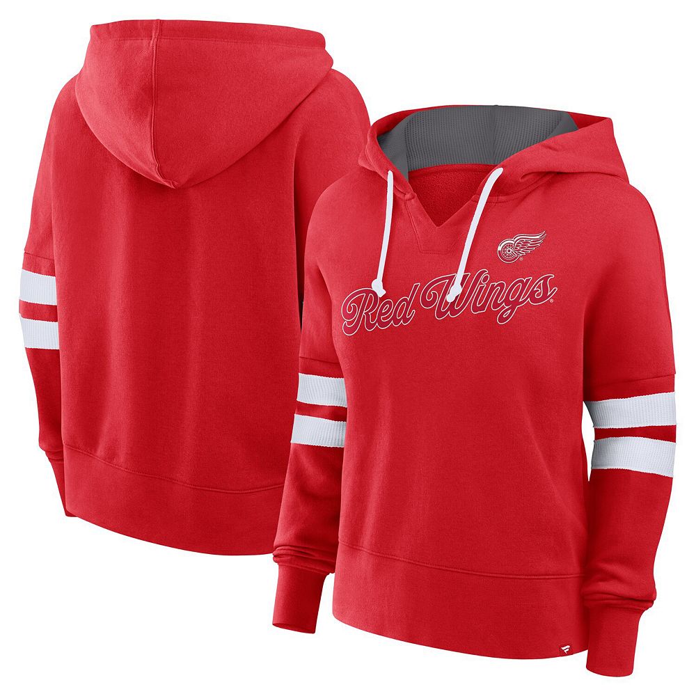 Women's Fanatics Red Detroit Red Wings Seize Fleece Pullover Hoodie