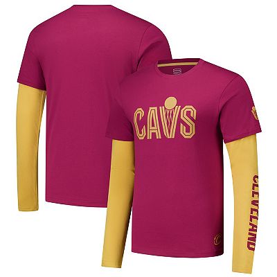 Unisex Stadium Essentials Wine Cleveland Cavaliers Spectator Twofer Long Sleeve T Shirt