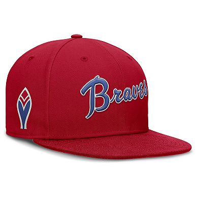 Men's Nike Red Atlanta Braves Cooperstown True Performance Fitted Hat