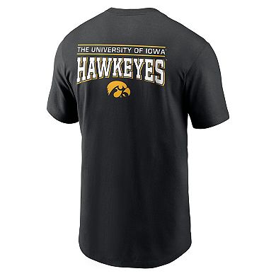 Men's Nike Black Iowa Hawkeyes 2-Hit T-Shirt