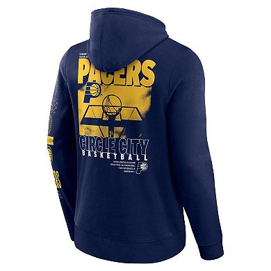 Men's Fanatics Navy Indiana Pacers Game Time Crossover Pullover Hoodie