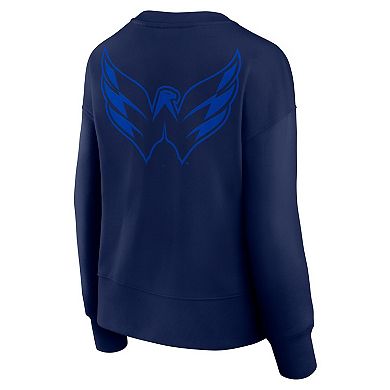 Women's Fanatics Navy Washington Capitals Elements Flow Pullover Sweatshirt