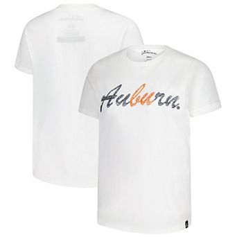 Women's White Auburn Tigers Hand Sewn Beaded Script T-Shirt
