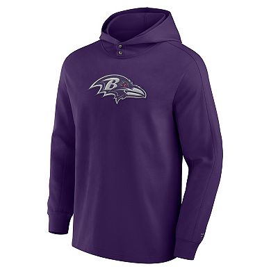 Men's Fanatics Purple Baltimore Ravens Elements Blaze Tri-Blend Long Sleeve Hoodie T-Shirt