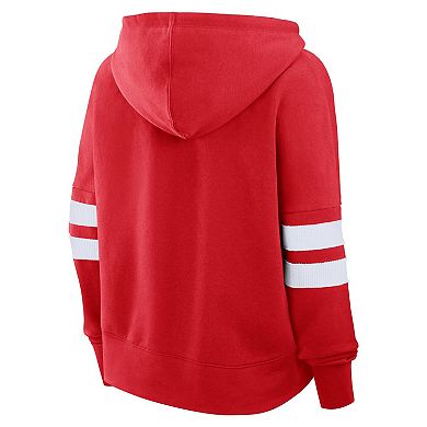 Women's Fanatics Red Chicago Blackhawks Seize Fleece Pullover Hoodie
