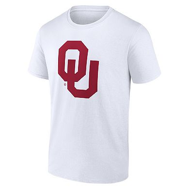 Men's Fanatics White Oklahoma Sooners Primary Logo T-Shirt
