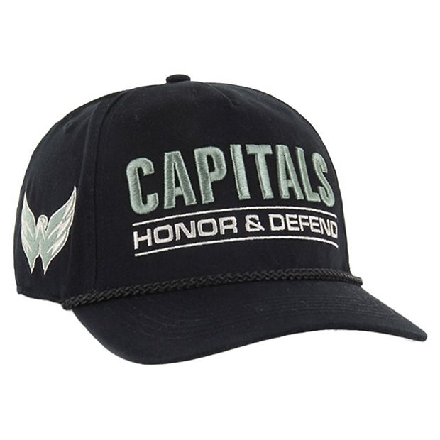 Men s 47 Black Washington Capitals OHT Military Appreciation Homeland Honor and Defend Hitch Adjustable Hat