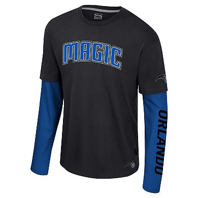 Unisex Stadium Essentials Black Orlando Magic Spectator 2fer Long Sleeve T-Shirt