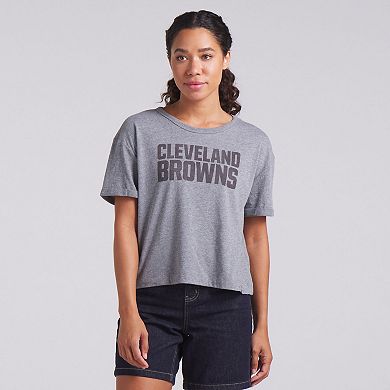 Women's Fanatics Heather Gray Cleveland Browns Tri-Blend T-Shirt