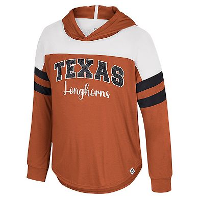 Girls Youth Colosseum Texas Orange Texas Longhorns Reflection Hoodie Long Sleeve T-Shirt