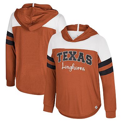 Girls Youth Colosseum Texas Orange Texas Longhorns Reflection Hoodie Long Sleeve T-Shirt