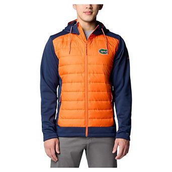 Men's Columbia Navy/Orange Florida Gators Out-Shield Hybrid Full-Zip Hoodie Jacket