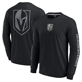 Men's Fanatics Black Vegas Golden Knights Elements Strive Long Sleeve T-Shirt