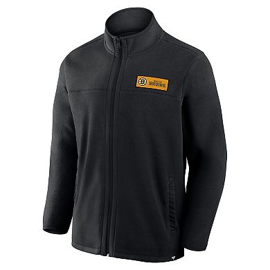Men's Fanatics Black Boston Bruins Home Ice Fleece Full-Zip Jacket