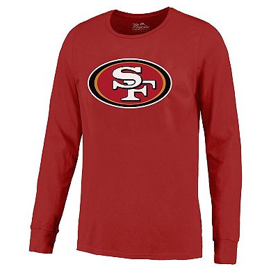 Men's Majestic Threads Brock Purdy Scarlet San Francisco 49ers Name & Number Long Sleeve T-Shirt