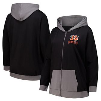 Women's Fanatics Black Cincinnati Bengals Hit It Full-Zip Hoodie