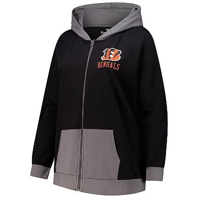 Women's Fanatics Black Cincinnati Bengals Hit It Full-Zip Hoodie