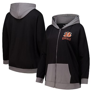 Women's Fanatics Black Cincinnati Bengals Hit It Full-Zip Hoodie