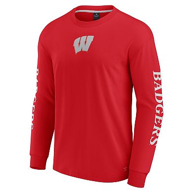 Men's Fanatics Red Wisconsin Badgers Strive Long Sleeve T-Shirt