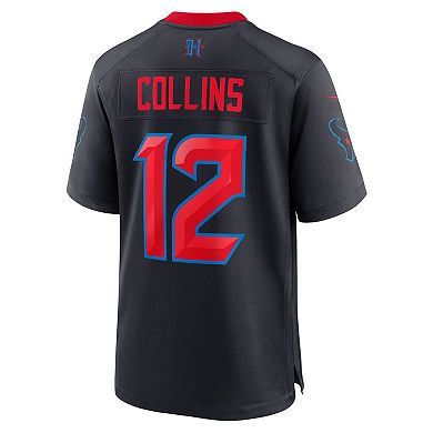 Men's Nike Nico Collins Navy Houston Texans 2nd Alternate Game Jersey