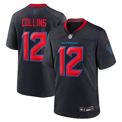 Men's Nike Nico Collins Navy Houston Texans 2nd Alternate Game Jersey
