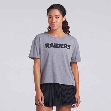 Women's Fanatics Heather Gray Las Vegas Raiders Tri-Blend T-Shirt