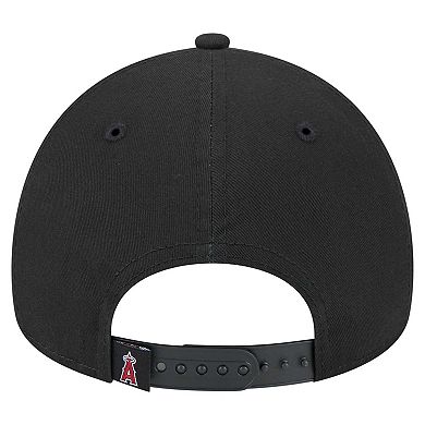 Men's New Era Black Los Angeles Angels 9FORTY A-Frame Adjustable Hat