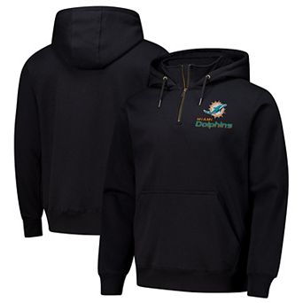 Unisex Dunbrooke Black Miami Dolphins Defender Quarter-Zip Hoodie