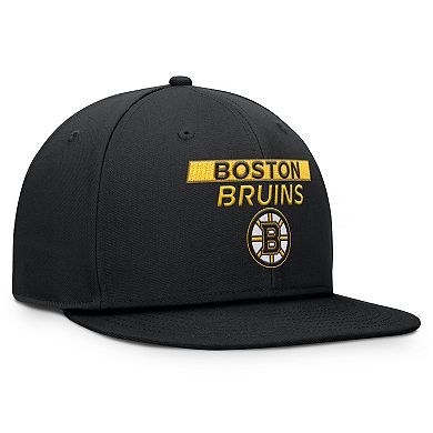 Men's Fanatics Black Boston Bruins Authentic Pro Prime Snapback Hat