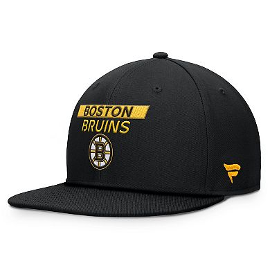 Men's Fanatics Black Boston Bruins Authentic Pro Prime Snapback Hat