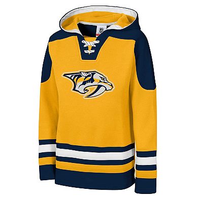 Youth Gold Nashville Predators Ageless Must Have Home V-Neck Pullover Hoodie