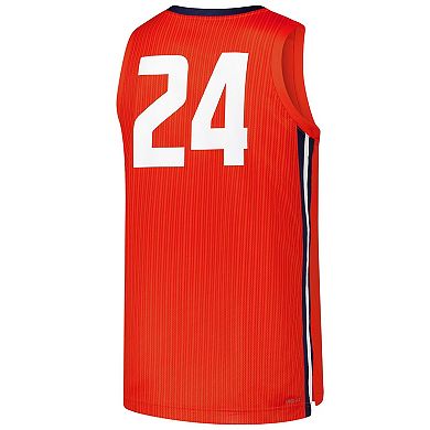 Men's Nike #24 Orange Illinois Fighting Illini Replica Basketball Jersey