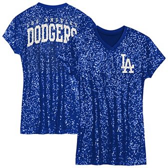 Youth Royal Los Angeles Dodgers V-Neck Sequin Dress