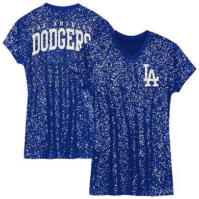 Youth Royal Los Angeles Dodgers V-Neck Sequin Dress