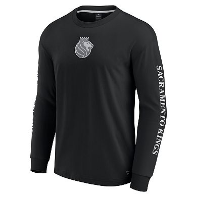 Men's Fanatics Black Sacramento Kings Elements Strive Long Sleeve T-Shirt