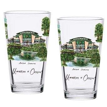 Oregon Ducks 2-Pack 16oz. Laura Wilcox University Pint Set