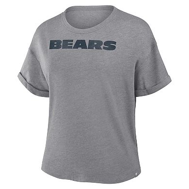 Women's Fanatics Heather Gray Chicago Bears Tri-Blend T-Shirt