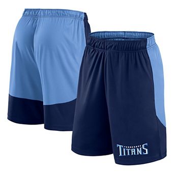 Men's Fanatics Navy/Light Blue Tennessee Titans Launch Polyester Shorts