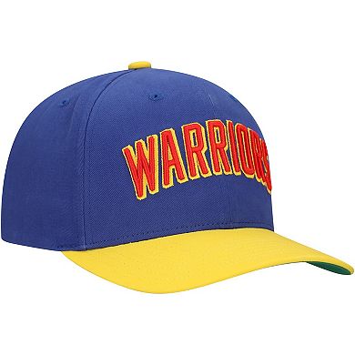 Men's Mitchell & Ness Royal/Gold Golden State Warriors Team Up Classic Edition Adjustable Hat