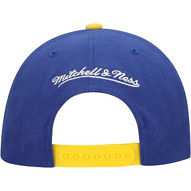 Men's Mitchell & Ness Royal/Gold Golden State Warriors Team Up Classic Edition Adjustable Hat