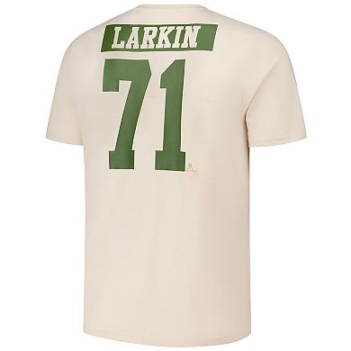 Men's Levelwear Dylan Larkin Khaki Detroit Red Wings 2024 NHL Military Appreciation Richmond Delta Player Name & Number T-Shirt