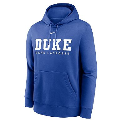Men's Nike Royal Duke Blue Devils Lacrosse Stacked Fleece Pullover Hoodie